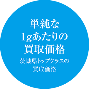 金買取・プラチナ買取など貴金属買取のポイント1（1gあたりの金買取・プラチナ買取価格は茨城県トップクラス）